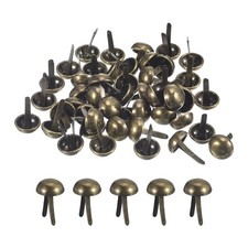 200Pcs Bag Feet Stud Spike, 12mm Round Purse Nailheads Spike, Bronze