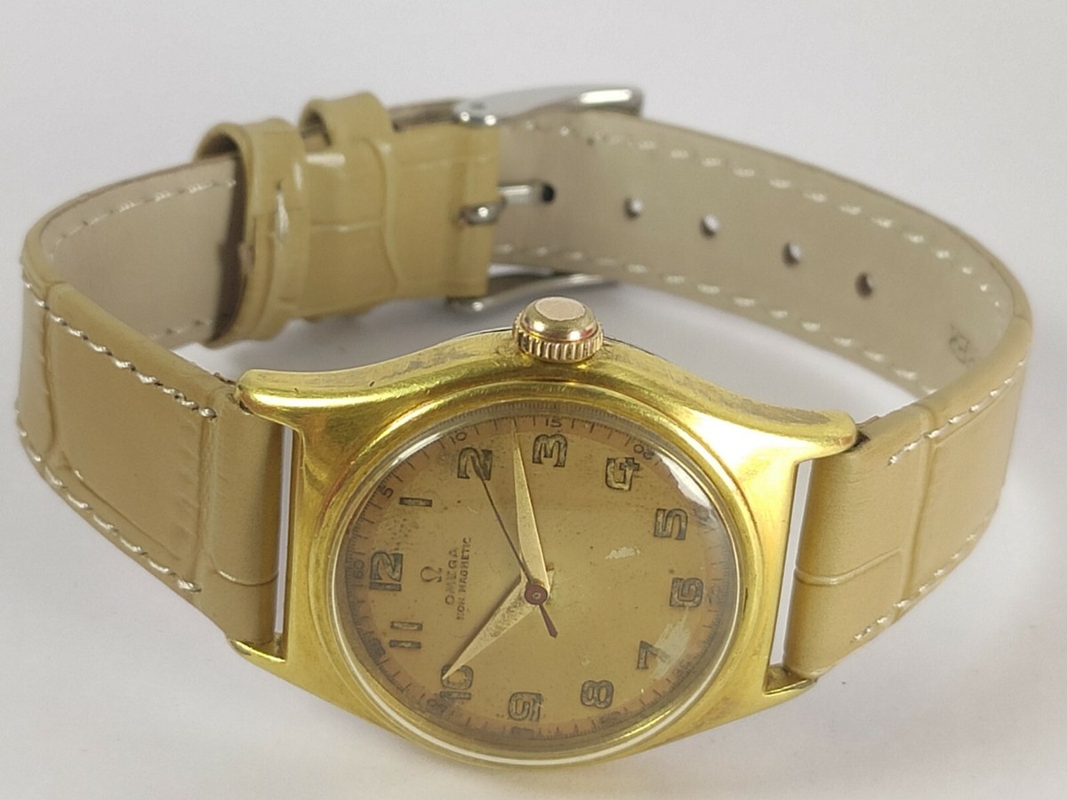 Chapado en Laton ゴールド　Mgs-23 VINTAGE OMEGA NON MAGNETIC REF 4044/4, CAL 23.4 SC MID-SIZE