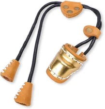 PMZ Archery Cowhide Finger Guard Protector Thumb Ring for Traditional Bow Adjust