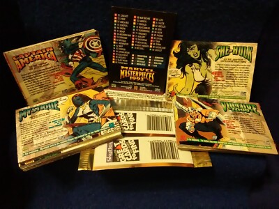 1993 SkyBox Marvel Masterpieces Serie II: Set Completo 90 Carte Da Collezione, Opere D'arte Originali, Custodite In Plastica