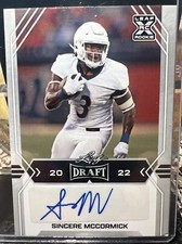 Sincere McCormick 2022 Leaf Draft Silver Auto SP RC #BA-SM2 Las Vegas Raiders
