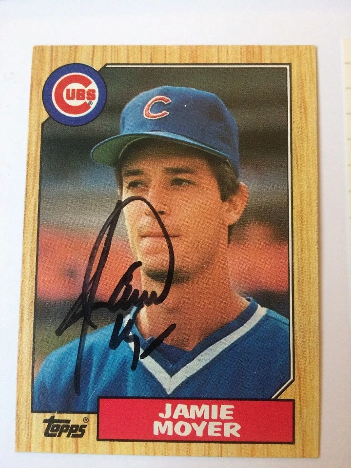 Jamie Moyer Autographed card Rookie Topps Heritage Bowman Cubs Mariners Phillies - Image 2 of 4