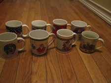 8 pcs Assorted Coffee Mugs Christmas Mugs Matrix Rudolp Christmas Mug