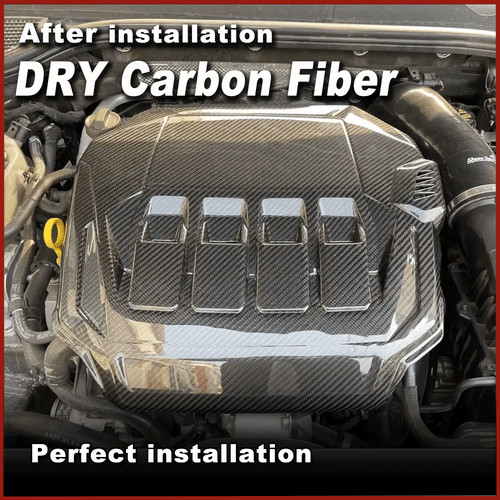 Für VW Golf 8 MK8 GTI 2021-2023 DRY Carbon Motorabdeckung Abdeckung Engine Cover - Bild 3 von 12