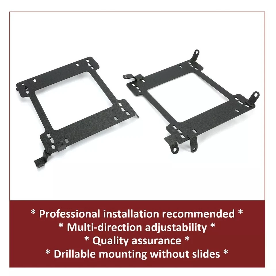 For 1993-2007 Subaru Impreza WRX STI Racing Seats Base Bracket Rail Track Pair - Image 3 of 4