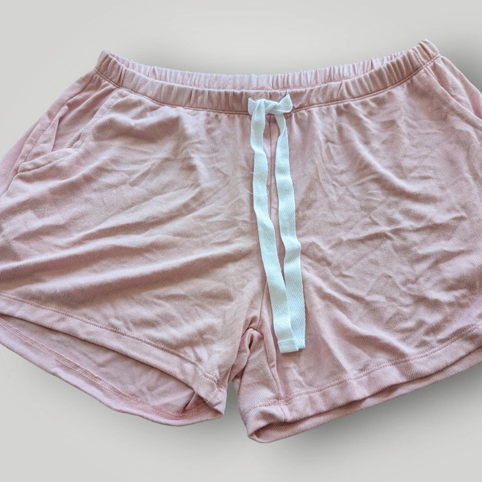 Pantalones Cortos C&C California Para Mujer XL Rosa Claro Cintura Elástica ELASTIZADOS Foto 3 de 4