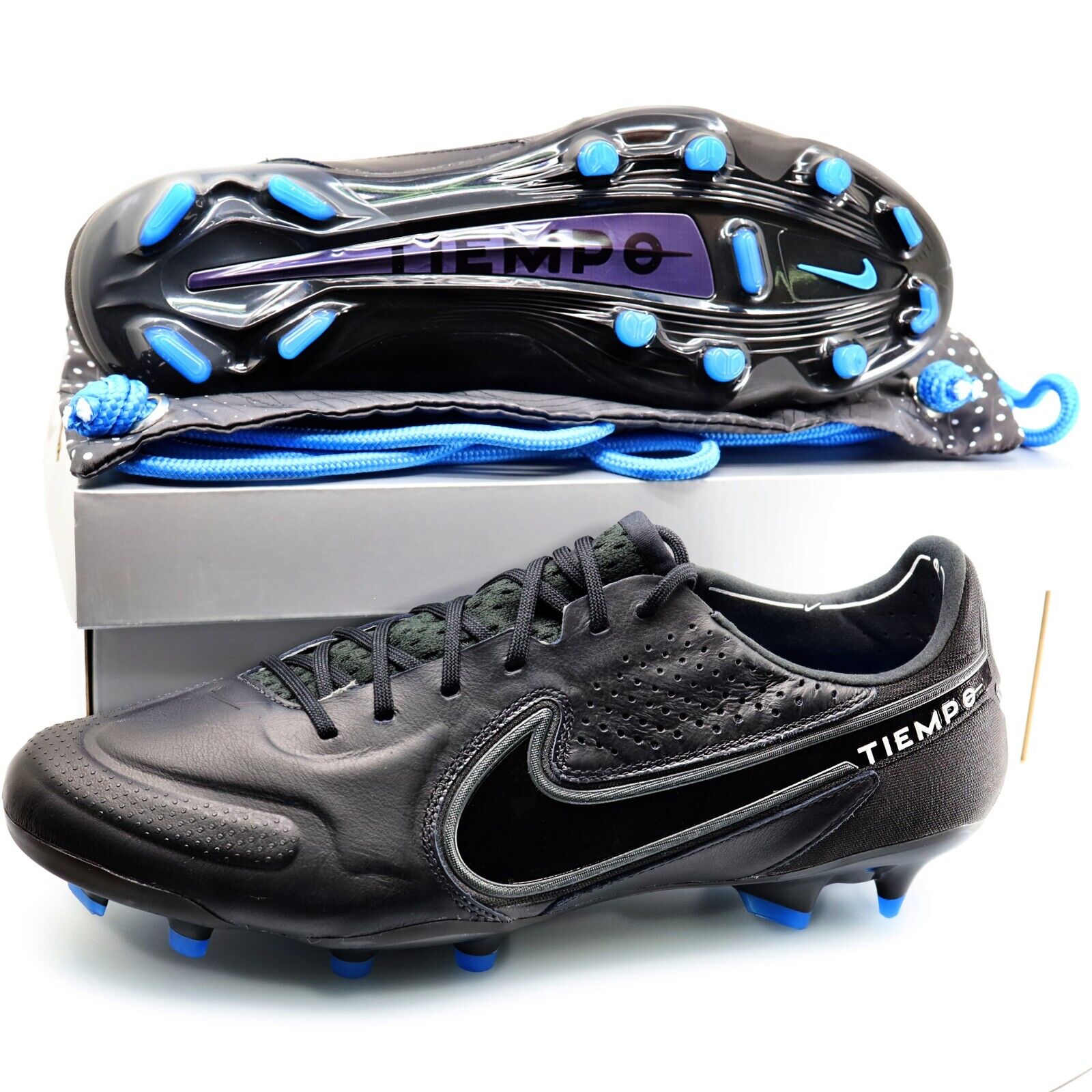 Investigación Sábana Oclusión Nike Tiempo Legend 9 Elite FG Soccer Cleats Football Boots Black CZ8482-001  | eBay