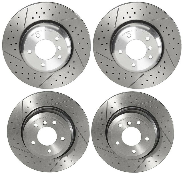 Brembo Front Rear Drill Slotted Brake Disc Rotors Kit For BMW E82 E88