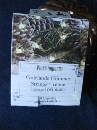 Pier 1 Imports Reindeer Glimmer LED Flexible String Lights Christmas Brand New - Picture 2 of 5
