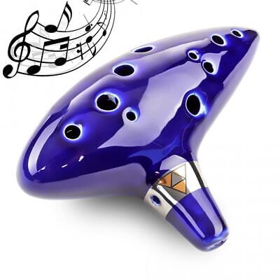 Deekec Zelda Ocarina 12 Hole Alto C with Song Book (Songs From the Legend  of Zelda) with Display Stand Protective Bag