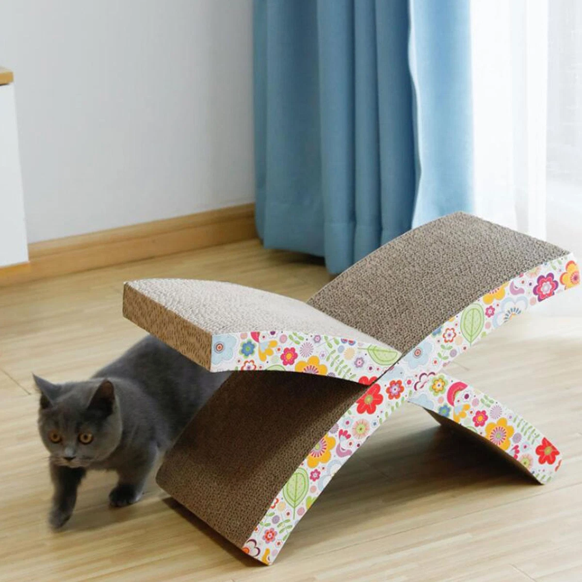 X shaped store cat scratcher