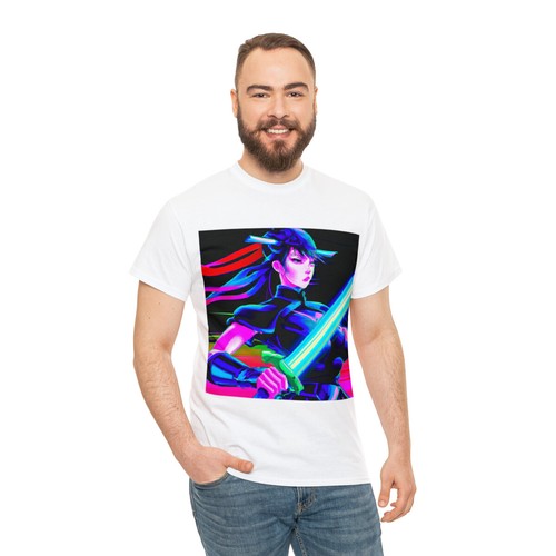 Anime Samurai Girl Fantasy Warrior Unisex Adult T Shirt Japanese Aesthetic Tee - Picture 14 of 21