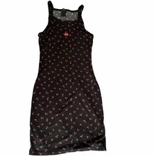 forever 21 Cherry Pattern Dress / Black / Small - Medium