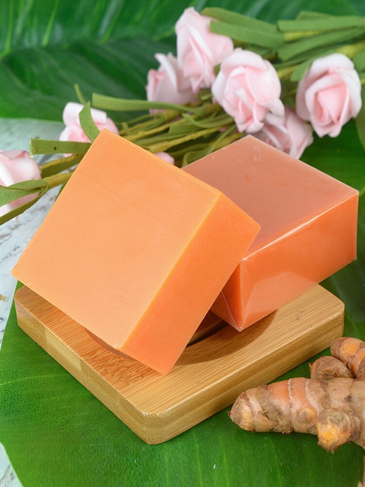 Tumeric Soap Acne Dark Spots Removal Skin Whitening Body Bleaching Soap
