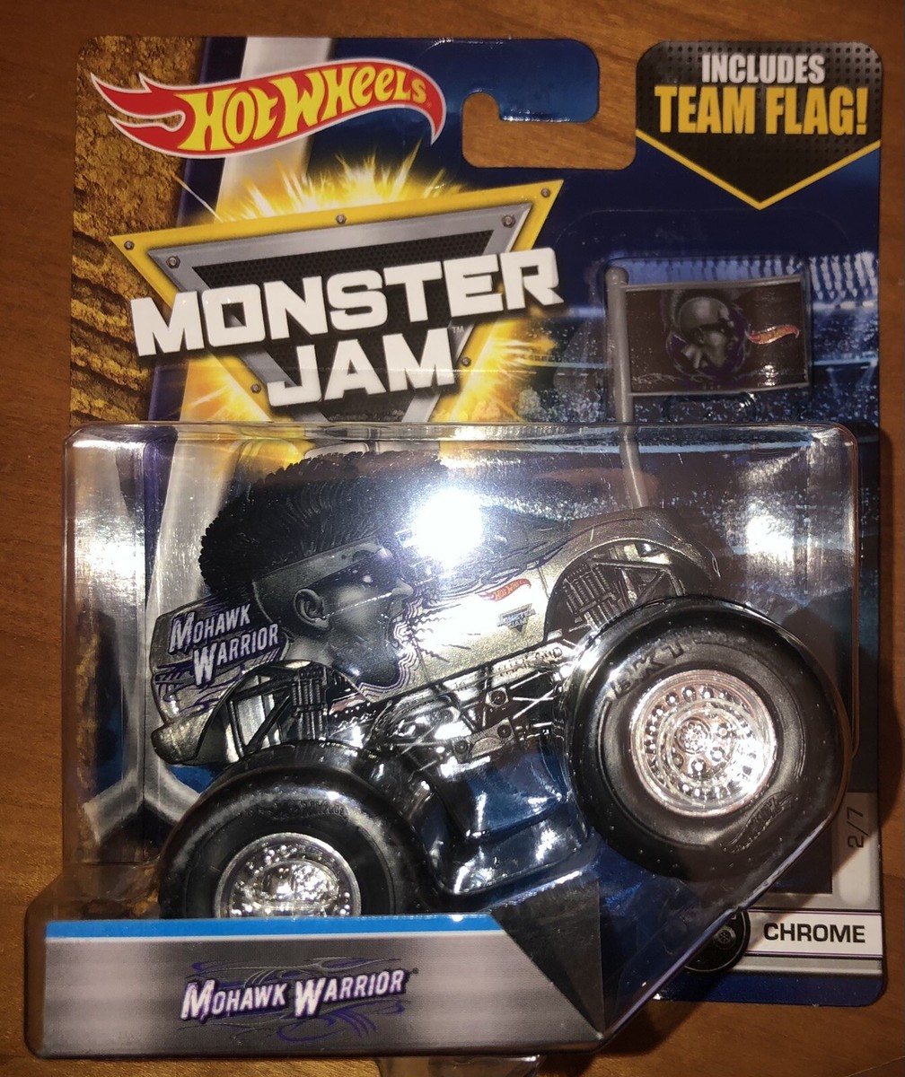Hot Wheels Monster Jam MOHAWK WARRIOR CHROME 2/7 2016 INCLUDES