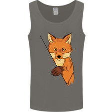 An Orange Fox Illustration Mens Vest Tank Top