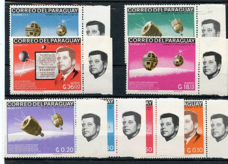PARAGUAY MVLH J. F. KENNEDY STAMPS, #994-#1001