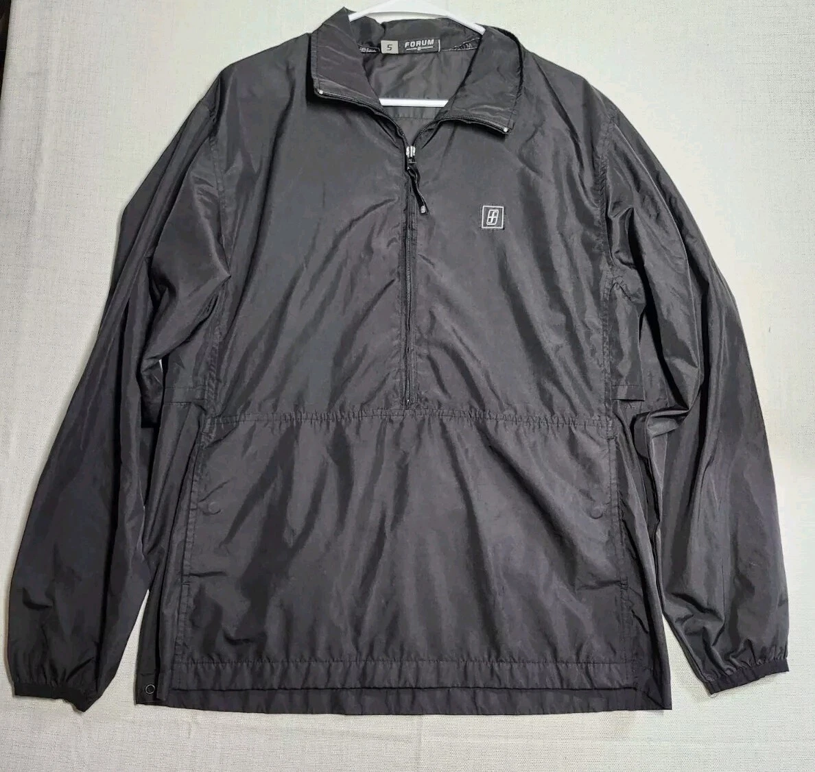 Vintage Forum Snowboarding Jacket Black Lightweight Y2K Pouch Pocket EUC Small