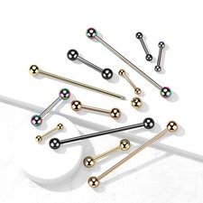 Piercing Barbell en Titane - Barre Droite - Differentes Tailles et Couleurs