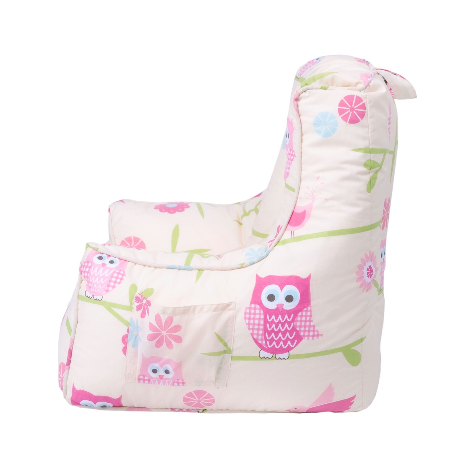 Ready Steady Bed Owls Kids Bean Bag Chair Filled Beanbag with Footstool