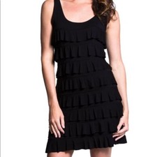 Urban Outfitters Black Ruffled Tank Dress M