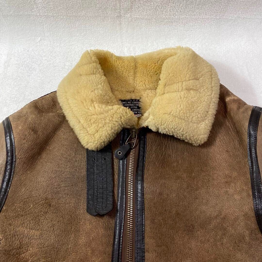 Vintage Avirex B-3 Sheepskin Leather Bomber Jacket Shearling Vintage Avirex B-3 Sheepskin Leather Bomber Jacket Shearling