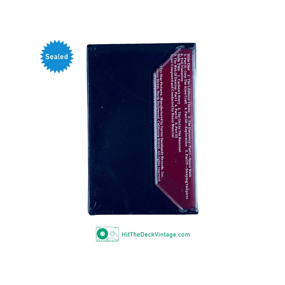 Lifeforce Soundtrack Score Cassette Tape (1985) Henry Mancini SEALED - Image 2 of 3