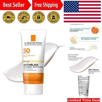 Anthelios Mineral Sunscreen SPF 50 Gentle Lotion, Broad Spectrum SPF + Antiox...