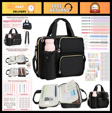 Large Bible Cover Case for Women, Waterproof Bag with Pencil Case & Shoulder Str