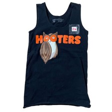 26 New Hooters Girl Uniform Tank Black size Xxs Cotton spandex