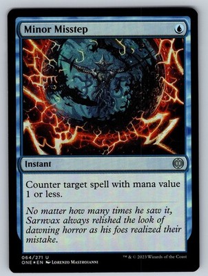 MTG Minor Misstep Foil U Phyrexia: All Will Be One 64 NM