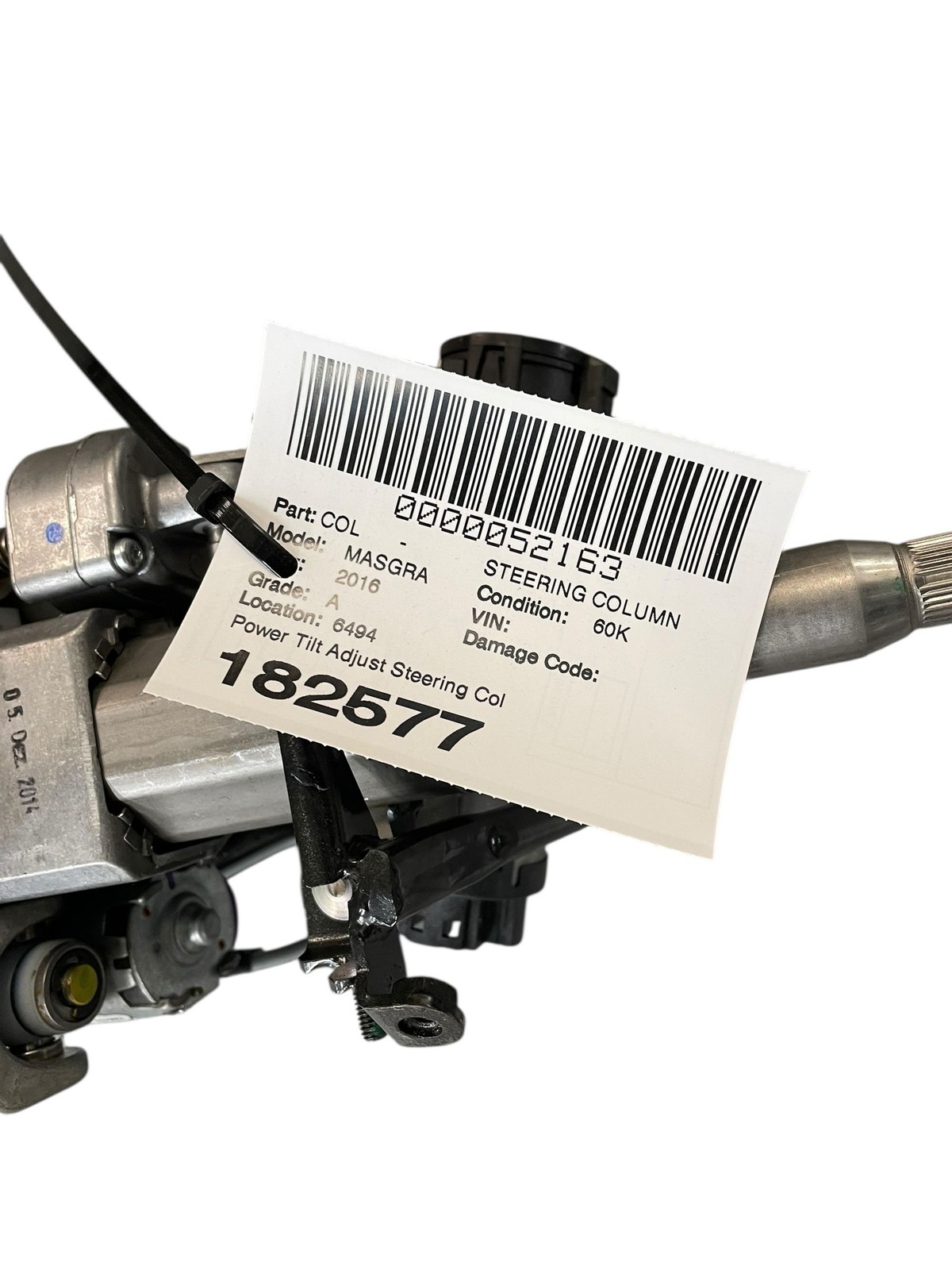 2009-2016 MASERATI GRANTURISMO 4.7L RWD Power Tilt Adjust Steering Column Assy
