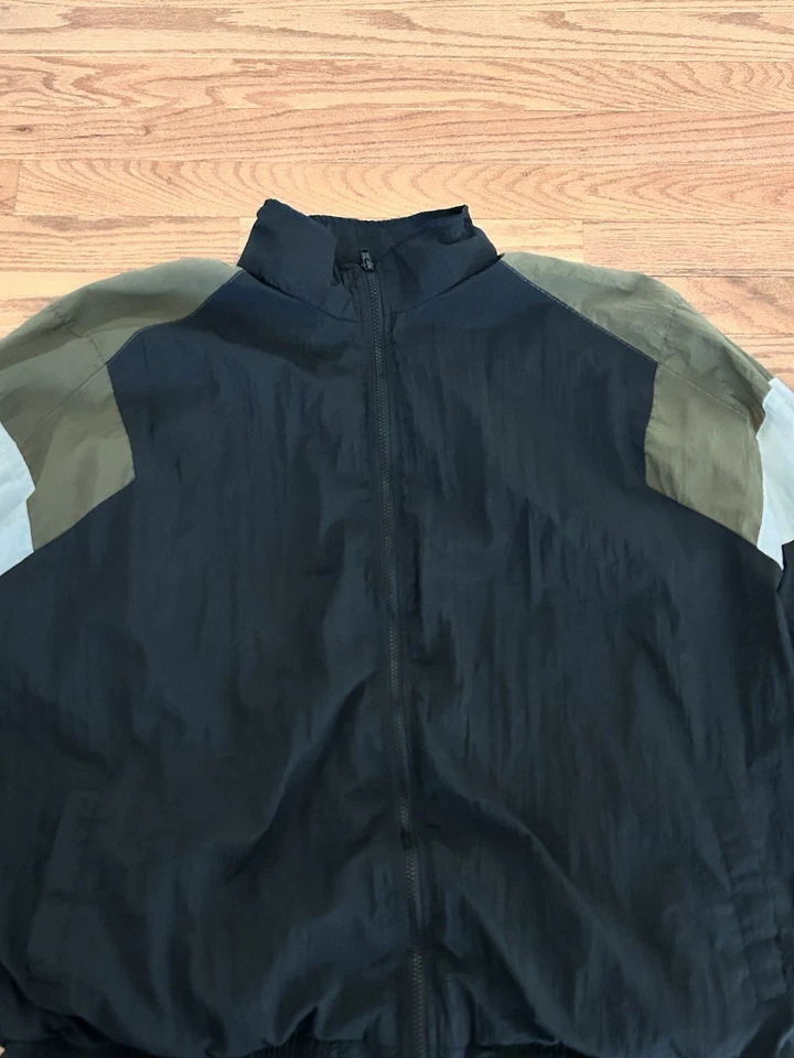 Chaqueta cortavientos CLAYBROOKE SPORT vintage años 90 para hombre XL forrada con cremallera verde negra Foto 2 de 4