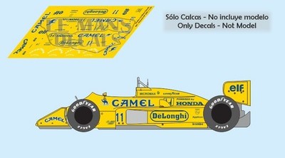 1987 Lotus 99T Monaco GP 1:32 1:43 1:24 1:18 F1 Senna Camel Slot Decals