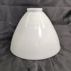 Vintage White MILK GLASS SHADE Floor Lamp Globe Torchiere Light Ribbed