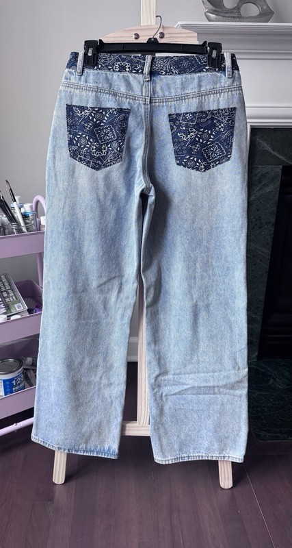 Edikted Jean Bandana Bliss Low Rise Baggy S NWT