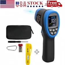Digital Infrared Thermometer Gun 1800℃ DS 50:1 Laser High Temperature Meter LCD