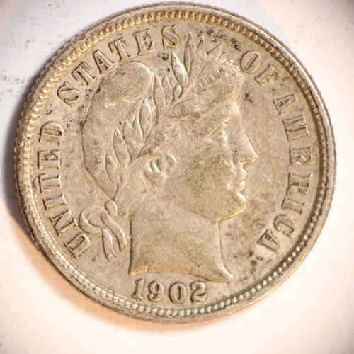 1902-P Barber Dime — photo from the most recent tracked eBay sale