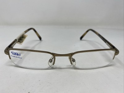 SAFILO Team Italy 4124 07ZB 50-18-140 Gold Half Rim Eyeglasses Frame P977