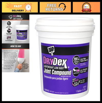 Lightweight Low Dust Joint Compound, Pink/White, 1 Gallon - Easy Application & Q