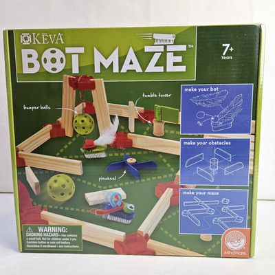 Mindware KEVA Bot Maze STEM Toy Ages 7+ Design Your Bot Maze New Sealed