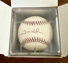 HOF Pitcher Trevor Hoffman Autograph Game Used Ball MLB Baseball Cert. Sticker
