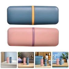  2 PCS Portable Toothbrush Holders and Toothpaste Travel Container Case