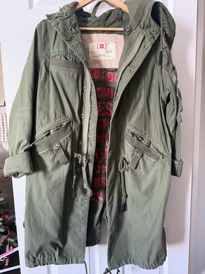 Vintage GAP Project RED Bono Military Fishtail Parka Army Green