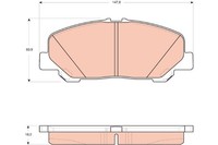 TRW Bremsbelagsatz Scheibenbremse GDB3455 FüR Toyota Previa 3 ACR50_ ACR50R