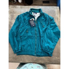 VTG Women's NWT Catalina sz Med in Teal Nylon Windbreaker Jacket w/zip