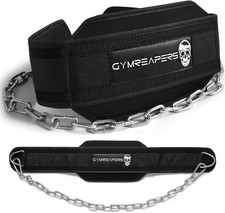 Dip Belt with Chain for Weightlifting, Pull Ups, Dips - Heavy Duty Steel Chain