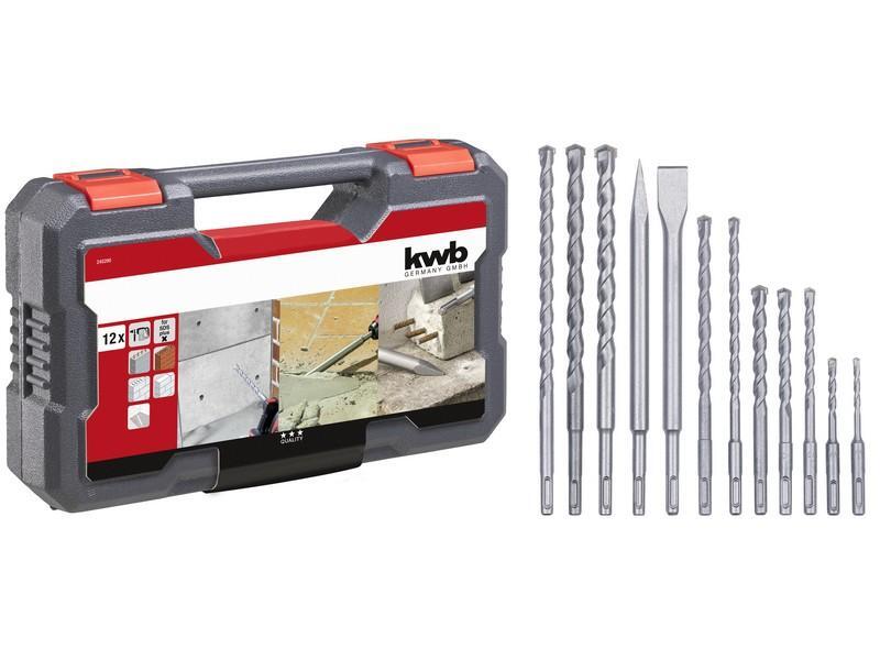 Kit Einhell KWB 12 Pz: Punte e Scalpelli SDS-Plus per Muratura