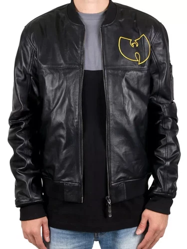 Wu Tang Black Leather Jacket Bomber Jacket video thumbnail