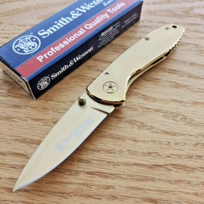 Smith & Wesson Executive Folding Knife Stainless Steel Blade Stainless Handle